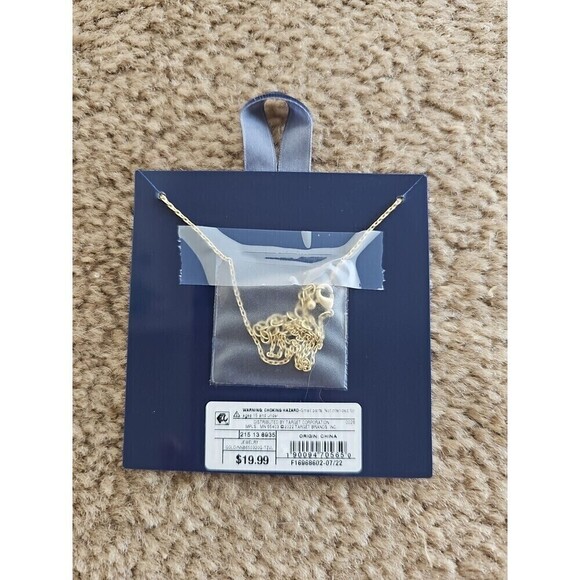 Beloved + Inspired Zodiac SCORPIO 14k Gold Dipped Necklace With Stones NEW - Picture 3 of 3